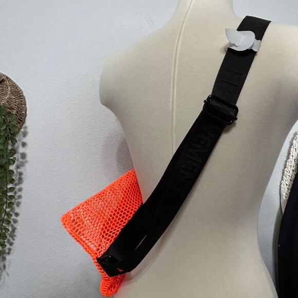 NEW Free People Movement Mini Mesh Sling Bag Orange Functional Athleisure - Picture 3 of 9